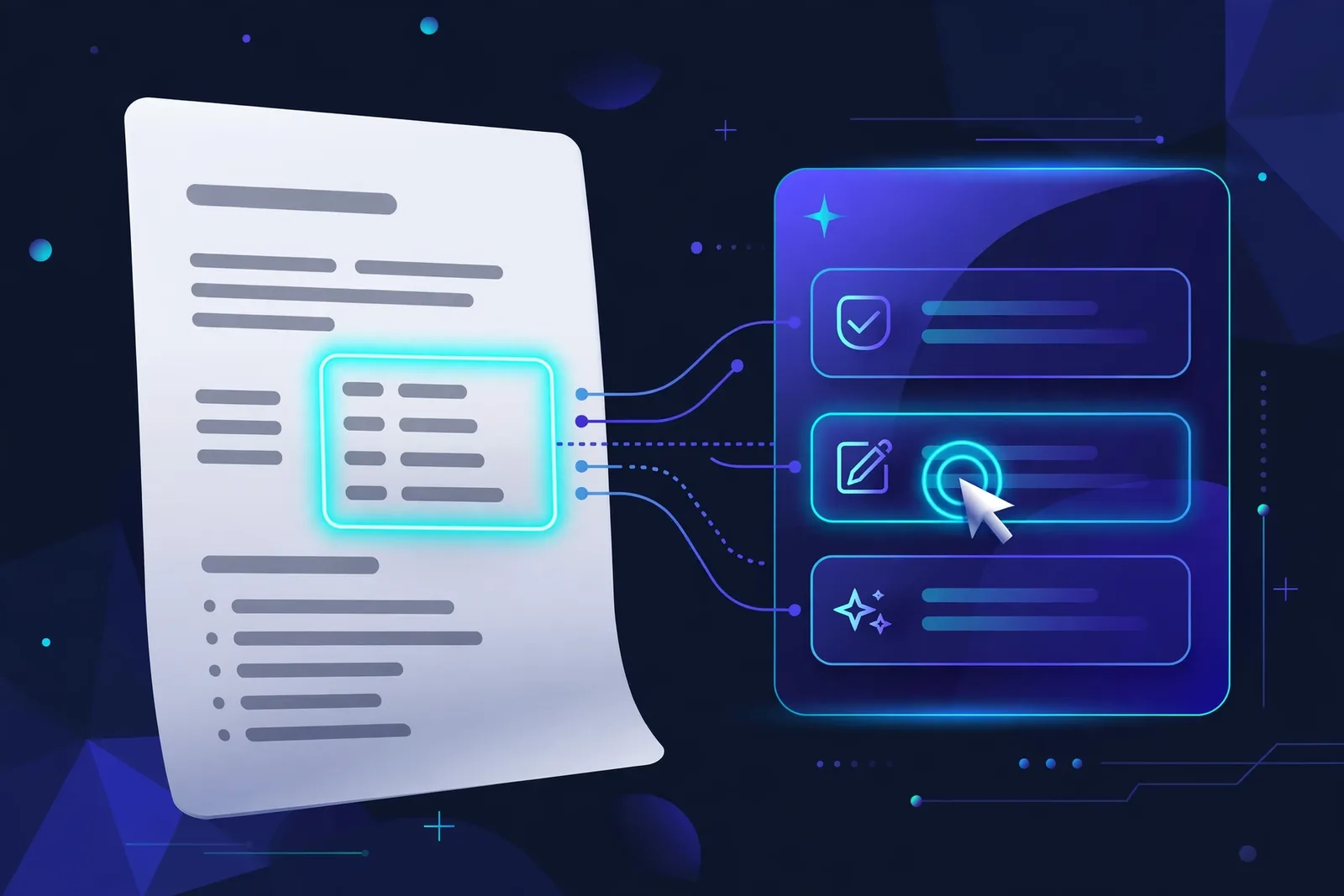Before-and-after illustration of a dull resume bullet transformed into an achievement-focused bullet with metrics